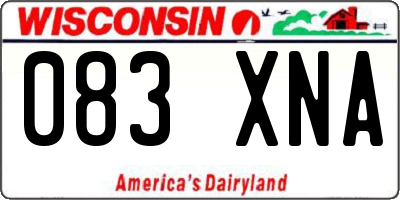 WI license plate 083XNA