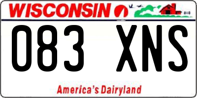 WI license plate 083XNS