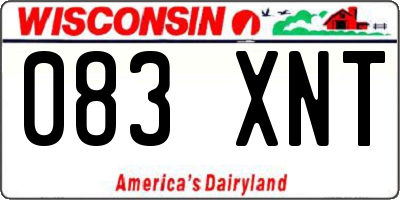 WI license plate 083XNT