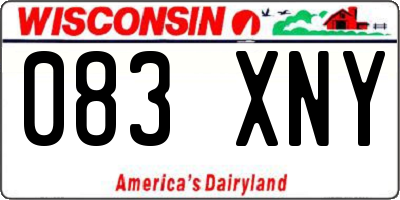 WI license plate 083XNY