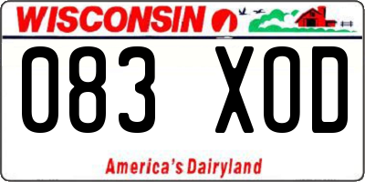 WI license plate 083XOD