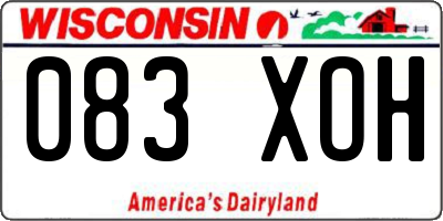 WI license plate 083XOH