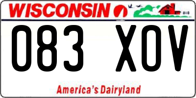 WI license plate 083XOV