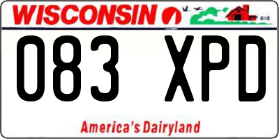 WI license plate 083XPD