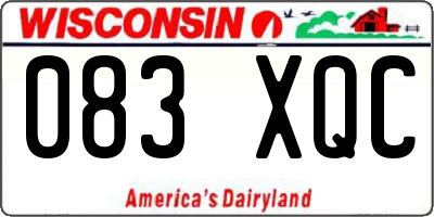 WI license plate 083XQC