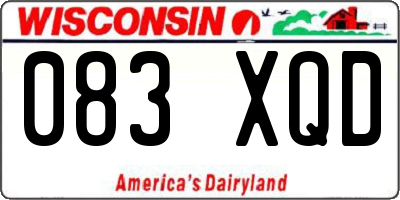 WI license plate 083XQD