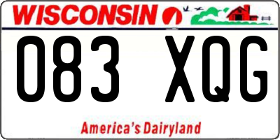 WI license plate 083XQG