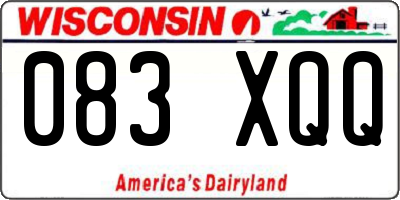 WI license plate 083XQQ