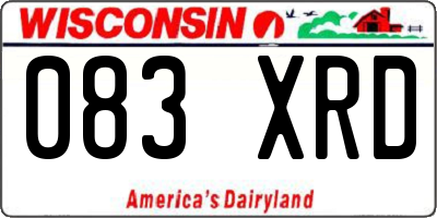 WI license plate 083XRD