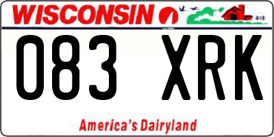 WI license plate 083XRK