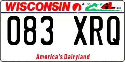 WI license plate 083XRQ
