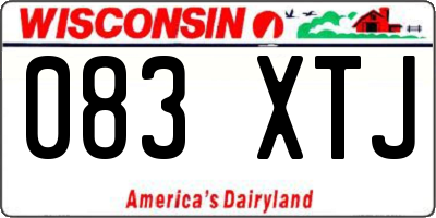 WI license plate 083XTJ