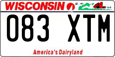 WI license plate 083XTM