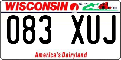 WI license plate 083XUJ