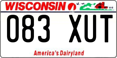 WI license plate 083XUT