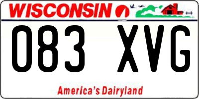 WI license plate 083XVG