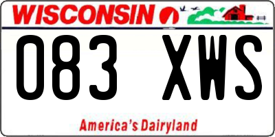 WI license plate 083XWS