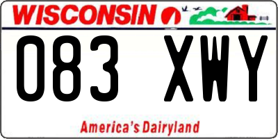 WI license plate 083XWY