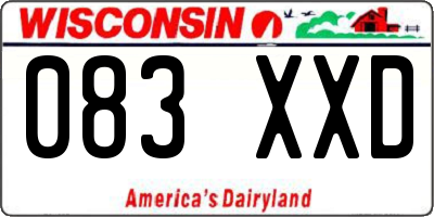 WI license plate 083XXD