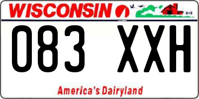 WI license plate 083XXH