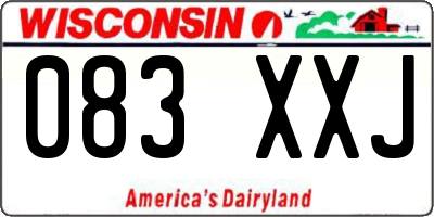 WI license plate 083XXJ