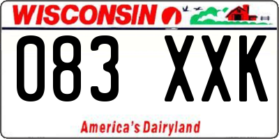 WI license plate 083XXK