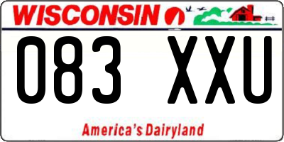 WI license plate 083XXU