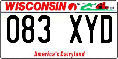 WI license plate 083XYD