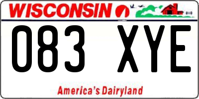 WI license plate 083XYE