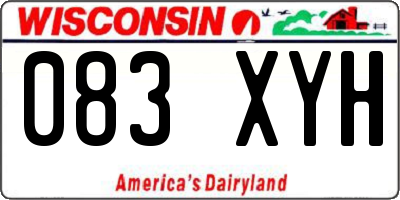 WI license plate 083XYH