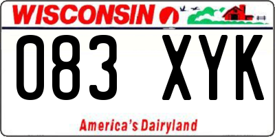 WI license plate 083XYK