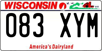WI license plate 083XYM