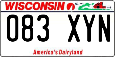 WI license plate 083XYN