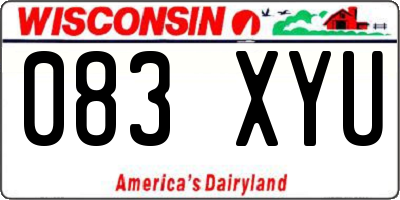 WI license plate 083XYU