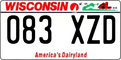 WI license plate 083XZD