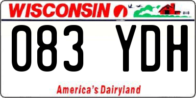 WI license plate 083YDH
