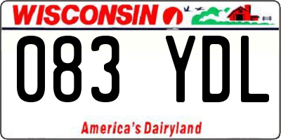 WI license plate 083YDL
