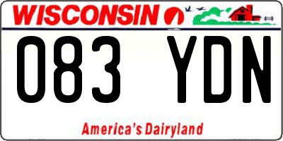 WI license plate 083YDN