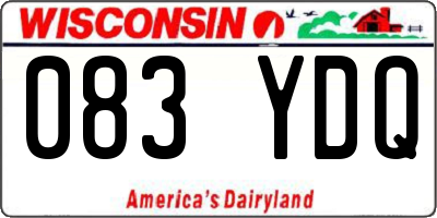 WI license plate 083YDQ