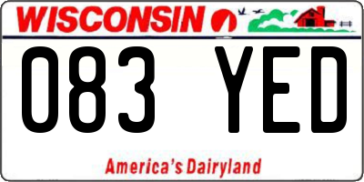 WI license plate 083YED