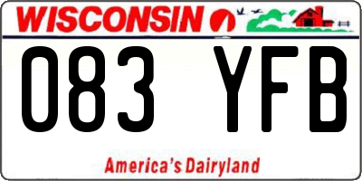 WI license plate 083YFB