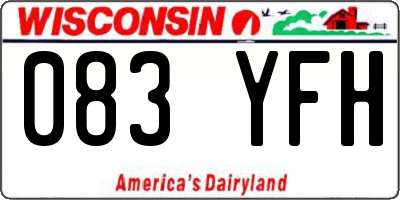 WI license plate 083YFH