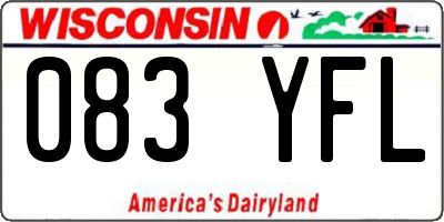 WI license plate 083YFL
