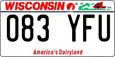 WI license plate 083YFU