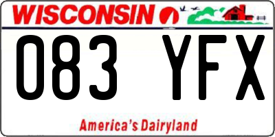 WI license plate 083YFX