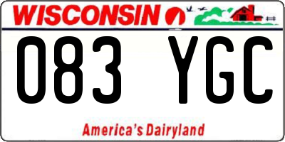 WI license plate 083YGC