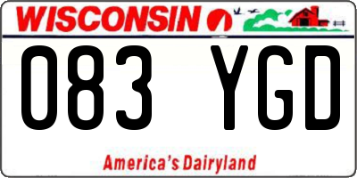 WI license plate 083YGD