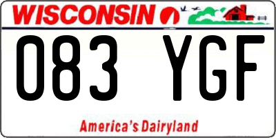 WI license plate 083YGF