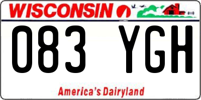 WI license plate 083YGH