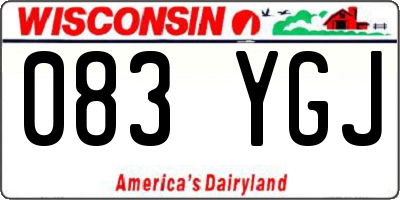 WI license plate 083YGJ